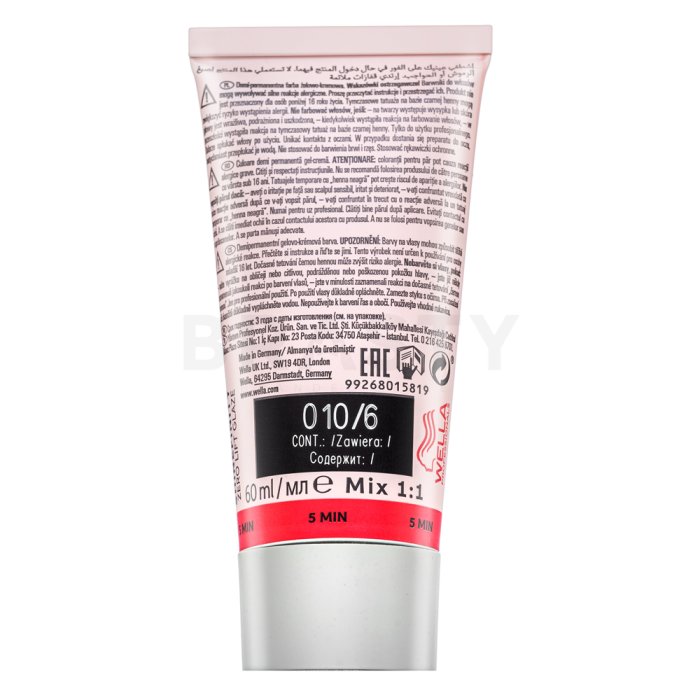 Wella Professionals Shinefinity Zero Lift Glaze Професионална деми-перманентна боя за коса 010/6 Lavender Flash 60 ml