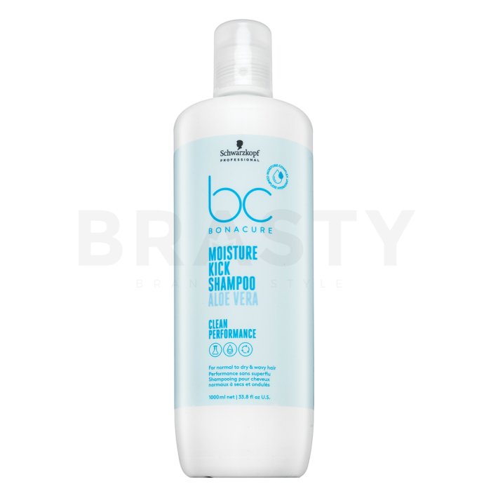 Schwarzkopf Professional BC Bonacure Moisture Kick Shampoo Aloe Vera подхранващ шампоан за хидратиране на косата 1000 ml