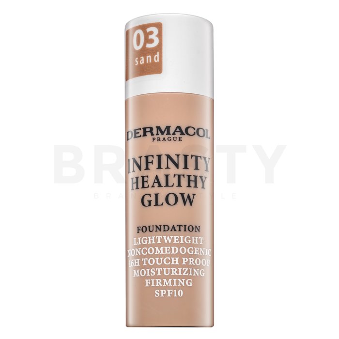 Dermacol Infinity Healthy Glow Foundation фон дьо тен за озаряване на лицето 03 Sand 20 g