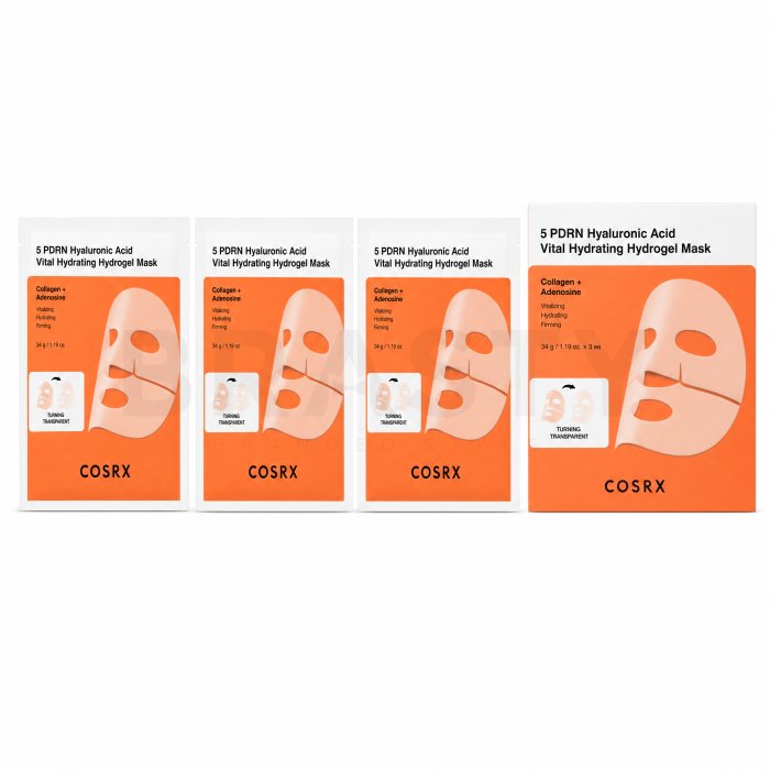 COSRX хидрогелова маска 5 PDRN Hyaluronic Acid Vital Hydrating Hydrogel Mask 3 x 34 g