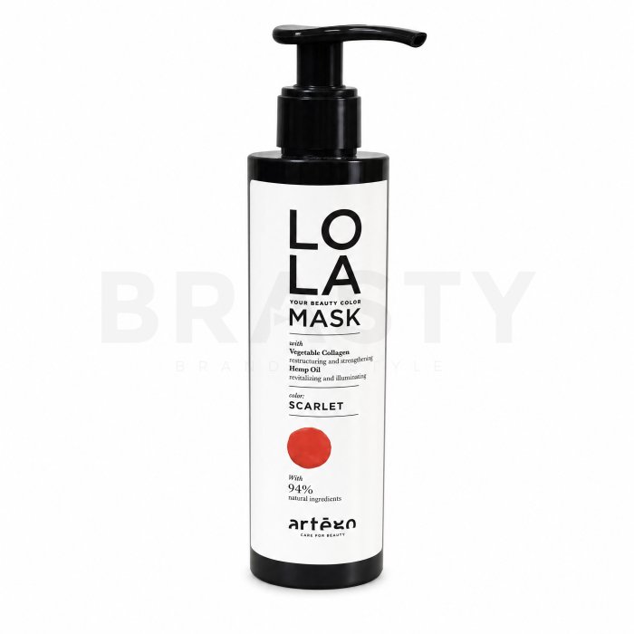 Artègo Lola Your Beauty Colour Mask подхранваща маска с цветни пигменти за съживяване на червените оттенъци Scarlet 200 ml