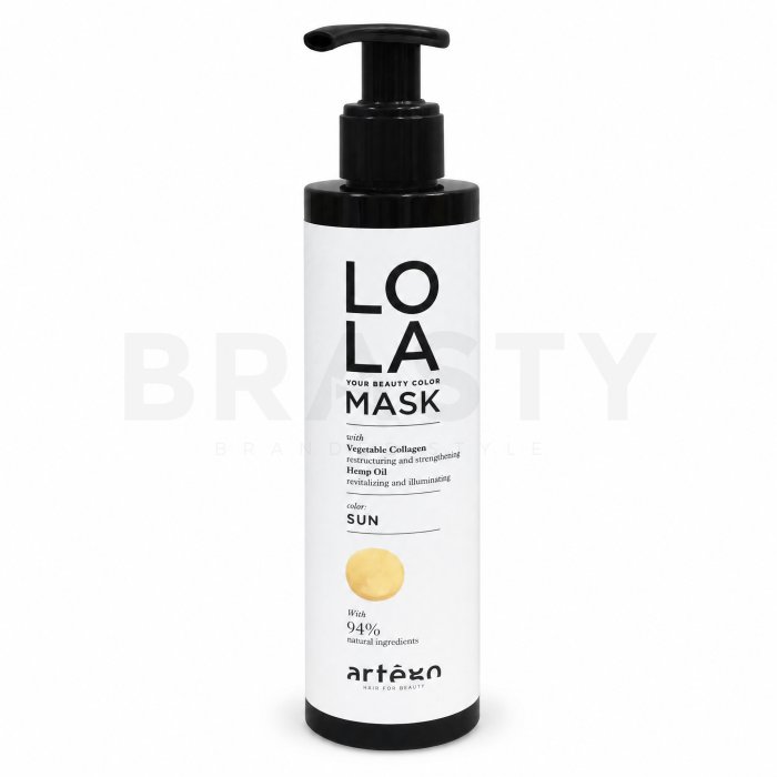 Artègo Lola Your Beauty Colour Mask подхранваща маска с цветни пигменти за съживяване на топлите руси нюанси Sun 200 ml