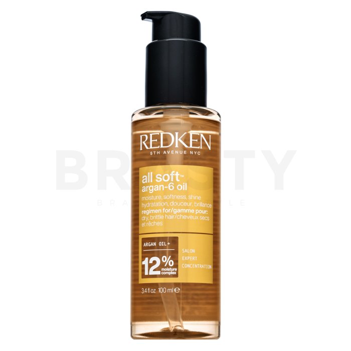 Redken All Soft Argan-6 Oil подхранващо масло За суха коса 100 ml