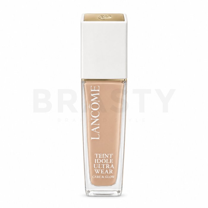 Lancôme Teint Idole Ultra Wear Care & Glow Make-Up дълготраен фон дьо тен за уеднаквена и изсветлена кожа 120N 30 ml