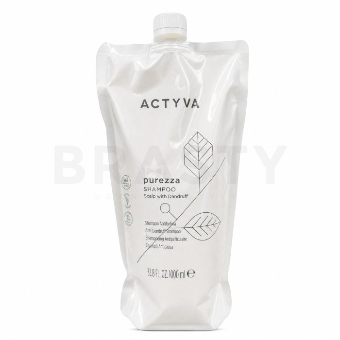 Kemon Actyva Purezza Anti-Dandruff Shampoo укрепващ шампоан против пърхот Refill 1000 ml