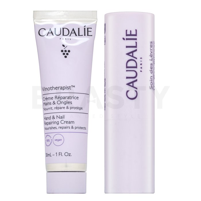 Caudalie Vinotherapist комплект за грижа за лице Hand & Nail Repairing Cream + Lips Conditioner 30 ml + 4,5 g