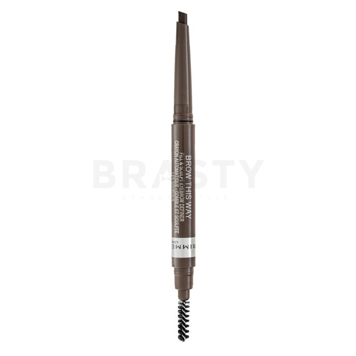 Rimmel London Brow This Way Fill & Sculpt Eyebrow Definer молив за вежди 2в1 002 Medium Brown 0,25 g