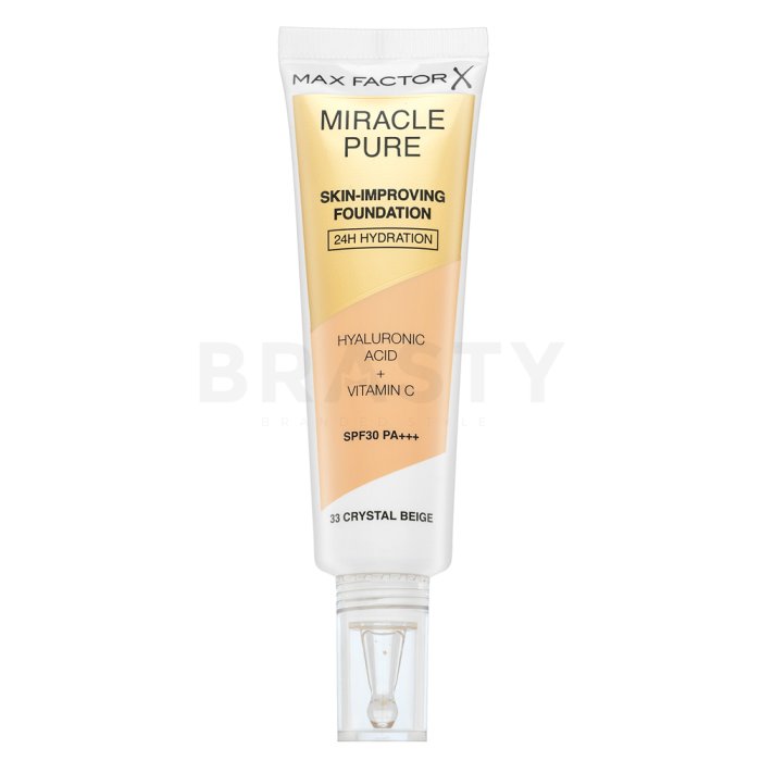 Max Factor Miracle Pure Skin-Improving Foundation дълготраен фон дьо тен с овлажняващо действие 33 Crystal Beige 30 ml
