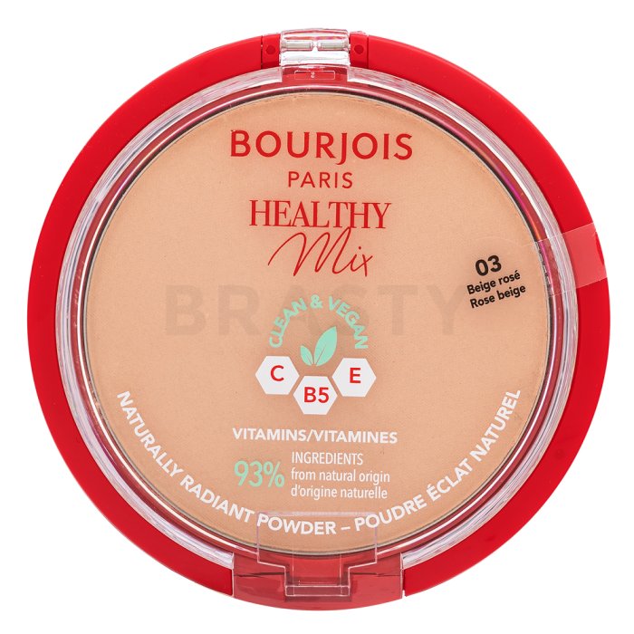 Bourjois Healthy Mix Clean & Vegan Powder пудра с матиращо действие 03 Rose Beige 10 g