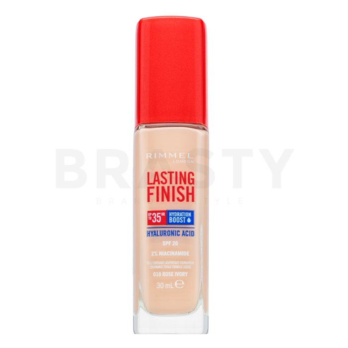 Rimmel London Lasting Finish 35HR SPF20 Full Coverage Lightweight Foundation дълготраен фон дьо тен за изравняване тена на кожата 010 30 ml