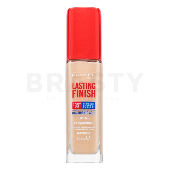 Rimmel London Lasting Finish 35HR SPF20 Full Coverage Lightweight Foundation дълготраен фон дьо тен за изравняване тена на кожата 160 30 ml