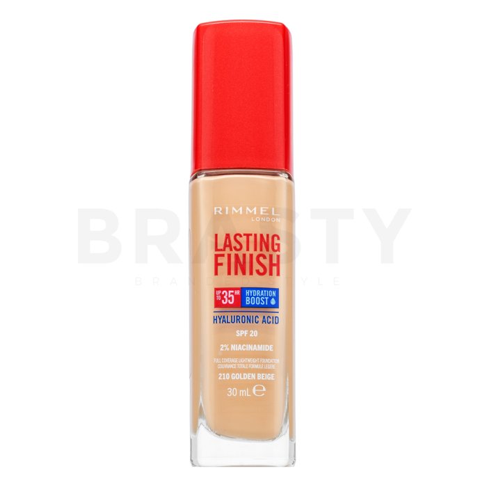 Rimmel London Lasting Finish 35HR SPF20 Full Coverage Lightweight Foundation дълготраен фон дьо тен за изравняване тена на кожата 210 30 ml