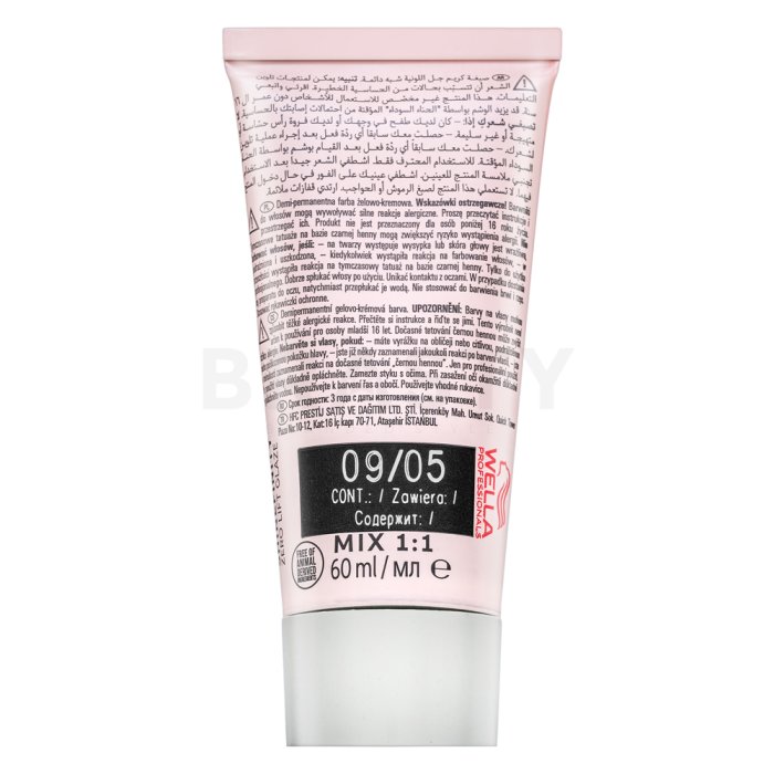 Wella Professionals Shinefinity Zero Lift Glaze Професионална деми-перманентна боя за коса 09/05 Silk Blush 60 ml