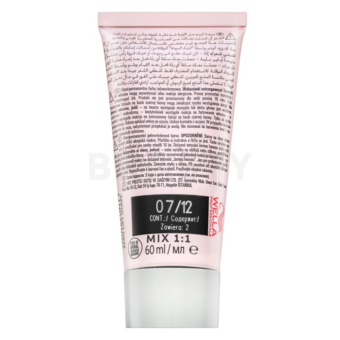 Wella Professionals Shinefinity Zero Lift Glaze Професионална деми-перманентна боя за коса 07/12 Cool Mushroom 60 ml