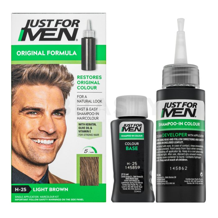 Just For Men Shampoo-in Haircolour цветен шампоан за мъже H25 Light Brown 66 ml