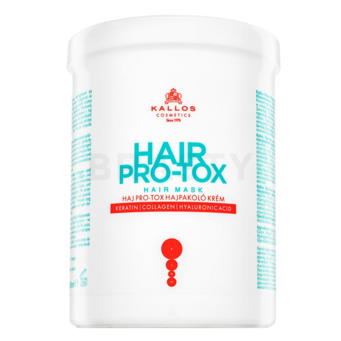Kallos Hair Pro-Tox Hair Mask подхранваща маска с кератин 1000 ml