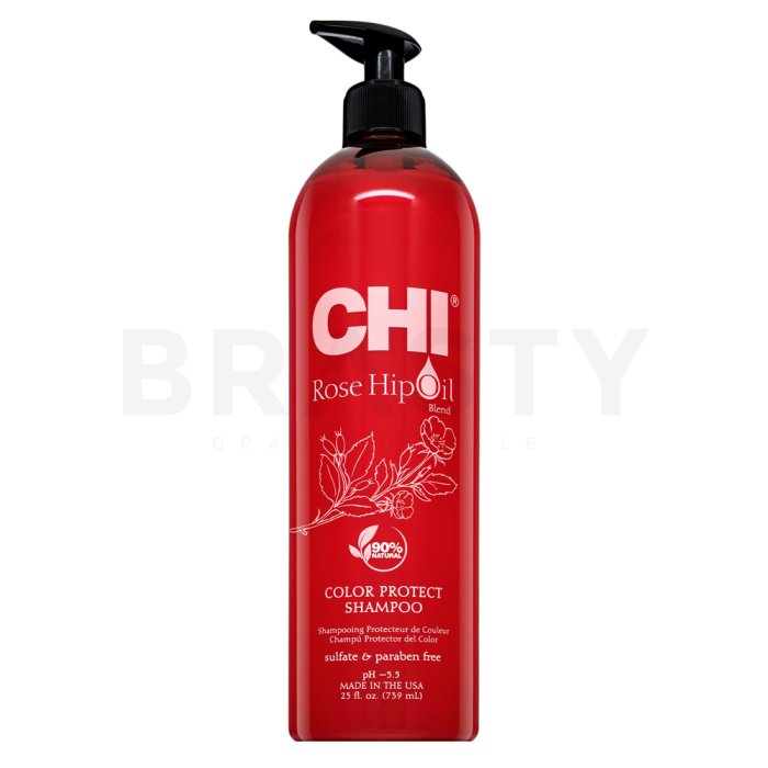 CHI Rose Hip Oil Color Nurture Protecting Shampoo Защитен шампоан за боядисана коса 739 ml