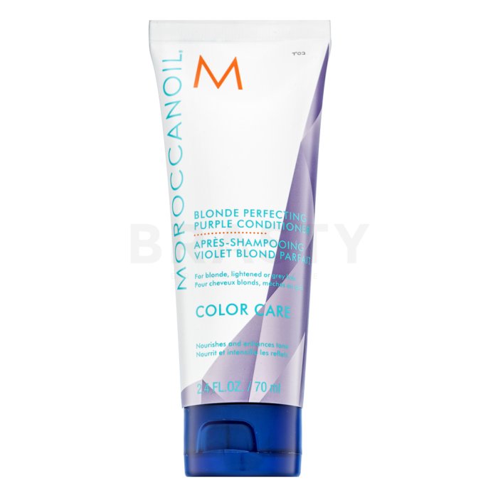 Moroccanoil Color Care Blonde Perfecting Purple Conditioner Балсам за платинено руса и сива коса 70 ml