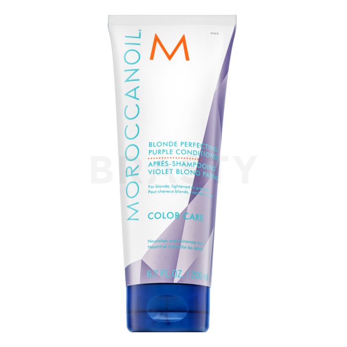 Moroccanoil Color Care Blonde Perfecting Purple Conditioner Балсам за платинено руса и сива коса 200 ml