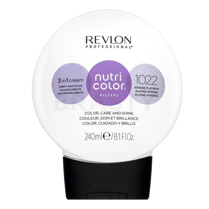 Revlon Professional Nutri Color Filters 3in1 Cream подхранваща маска с цветни пигменти за опресняване на цвета 1022 Intense Platinum 240 ml