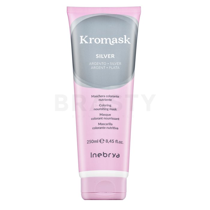 Inebrya Kromask Coloring Nourishing Mask подхранваща маска с цветни пигменти за платинено руса и сива коса Silver 250 ml