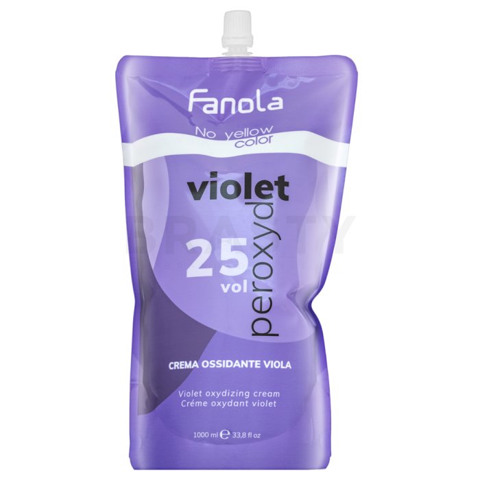 Fanola No Yellow Color Violet Peroxyde активираща емулсия за неутрализиране на жълтите тонове 7% 25 Vol. 1000 ml