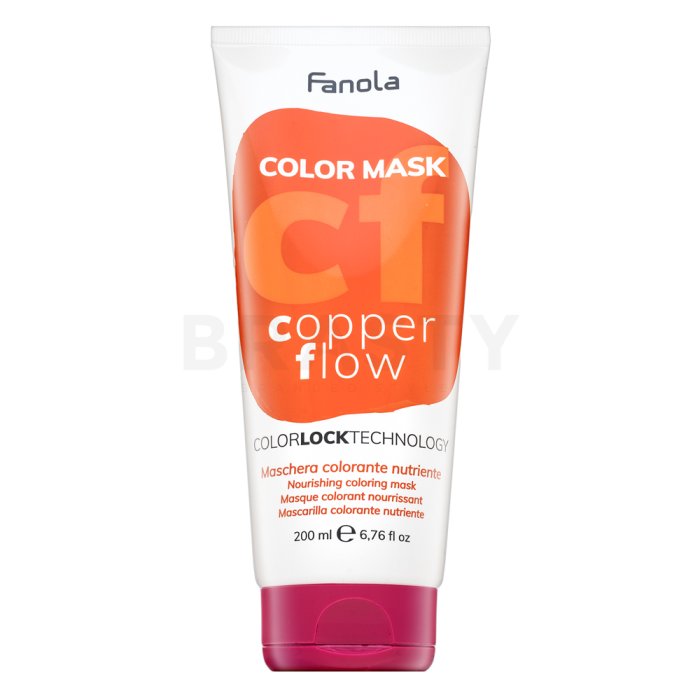 Fanola Color Mask подхранваща маска с цветни пигменти за опресняване на цвета Copper Flow 200 ml