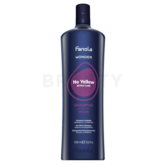Fanola Wonder No Yellow Extra Care Shampoo Шампоан за неутрализиране на жълтите тонове 1000 ml