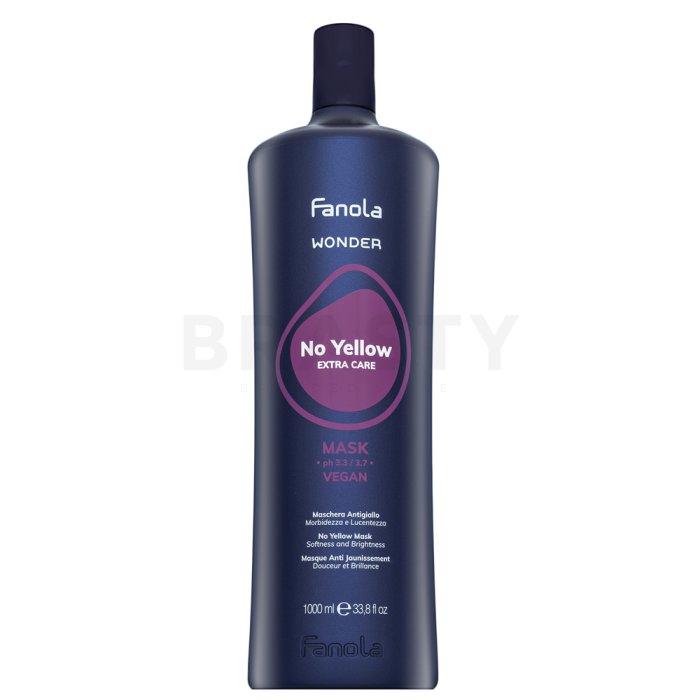 Fanola Wonder No Yellow Extra Care Mask Неутрализираща маска против жълти оттенъци 1000 ml