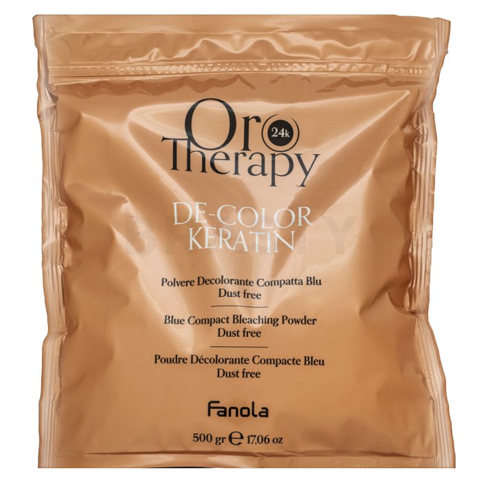 Fanola Oro Therapy 24k De-Color Keratin изсветляваща пудра за изсветляване на косата 500 g