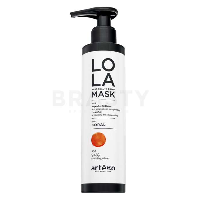 Artègo Lola Your Beauty Colour Mask Интензивна възстановяваща цветна маска за коса Coral 200 ml
