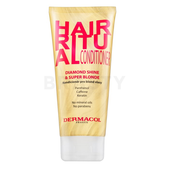 Dermacol Hair Ritual Diamond Shine & Super Blonde Conditioner Подсилващ балсам за руса коса 200 ml