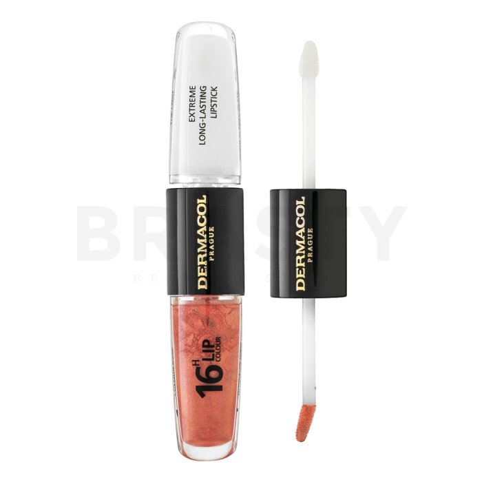 Dermacol 16H Lip Colour Extreme Long-Lasting Lipstick дълготране двуфазен цвят и гланц за устни No. 05 8 ml