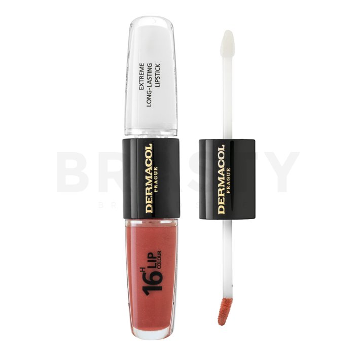 Dermacol 16H Lip Colour Extreme Long-Lasting Lipstick дълготране двуфазен цвят и гланц за устни No. 33 8 ml