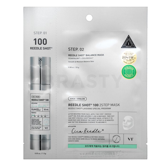 VT Cosmetics Reedle Shot 100 двуфазна маска за лице 2 Step Mask 1,5 g + 25 g