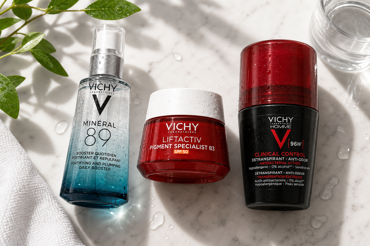 Козметика Vichy: преглед на линиите от Minéral 89 до антиперспиранти